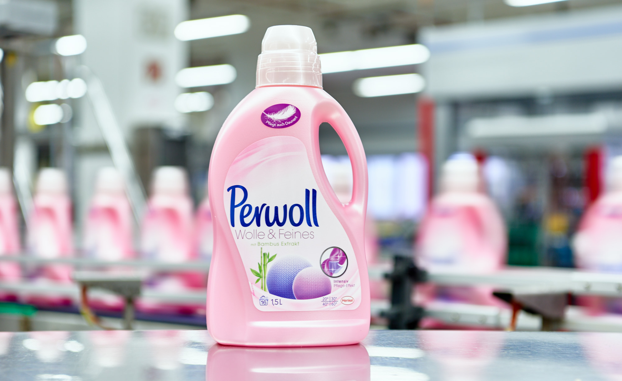 Henkel's detergent bottles from recycled high density polyethylene
