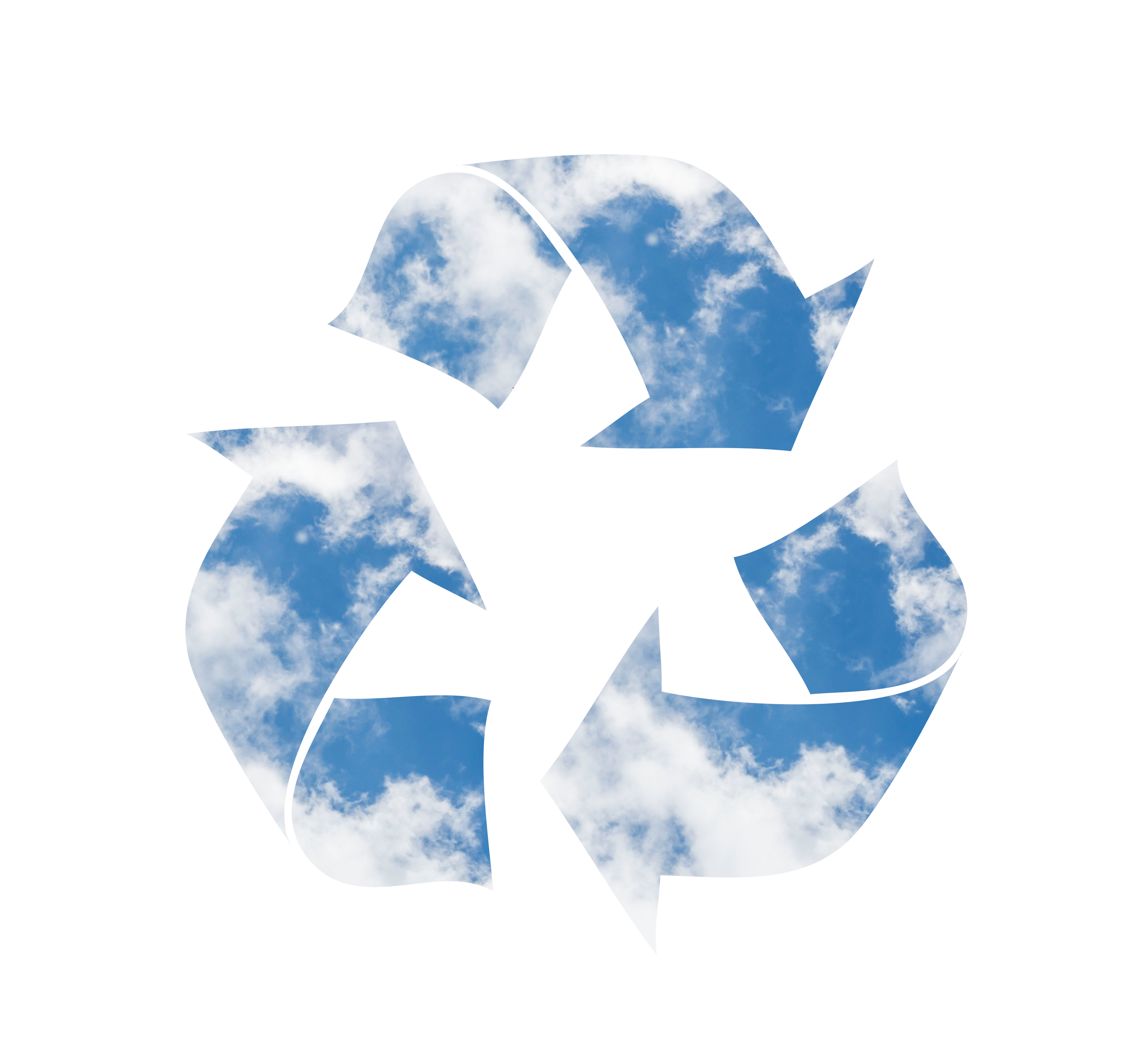 Recycling symbol made of clouds Circulary